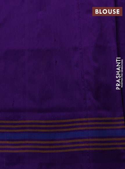 Pochampally silk saree violet with allover ikat weaves and woven border