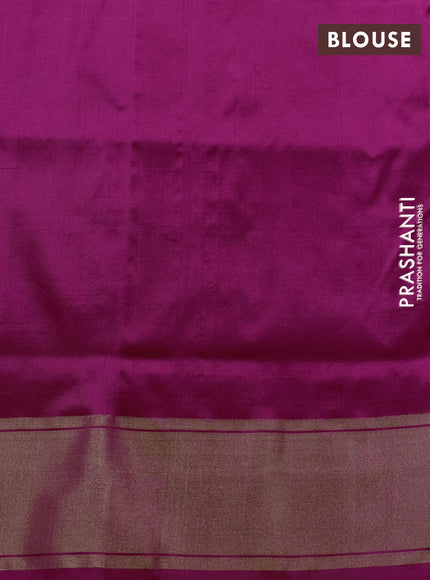 Pochampally silk saree pink with allover ikat weaves and zari woven border