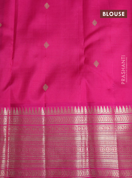 Kora kanchipuram silk saree deep wine shade and dark magenta with zari woven buttas and rich zari woven border