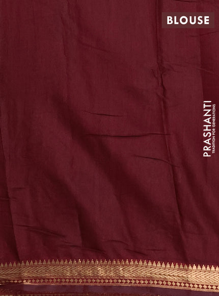 Semi maheshwari cotton saree pastel maroon and maroon with allover butta prints and zari woven border