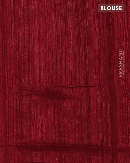 Matka silk saree maroon with allover coin buttas in borderless style