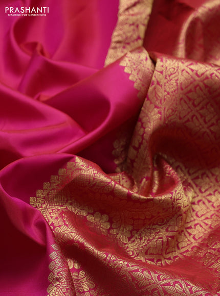 Pure kanchipuram silk saree pink with zari woven buttas and zari woven border