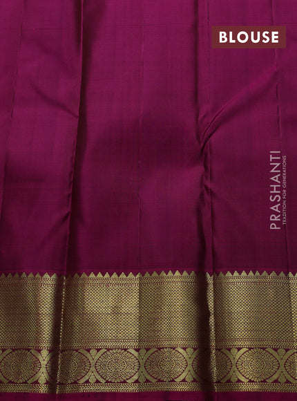 Pure kanchipuram silk saree coffee brown and pink with zari woven buttas and zari woven border