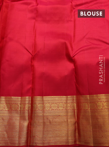 Pure kanchipuram silk saree red with zari woven buttas and zari woven border