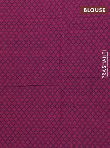 Chettinad cotton saree sunset orange and purple with thread woven buttas and thread woven border
