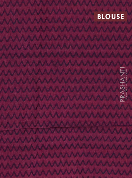 Chettinad cotton saree pink and magenta pink with thread woven buttas and thread woven butta border