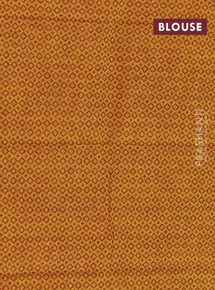 Chettinad cotton saree olive green and mustard yellow with thread woven buttas and thread woven border