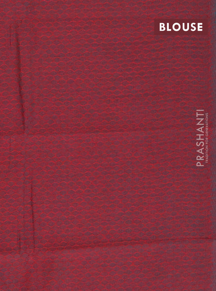 Chettinad cotton saree peacock blue and maroon with zari woven buttas and zari woven border