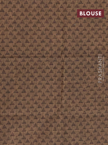 Chettinad cotton saree chiku with thread woven buttas and zari woven border