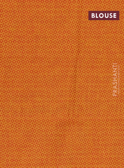 Chettinad cotton saree purple and mustard yellow with thread woven buttas and zari woven border