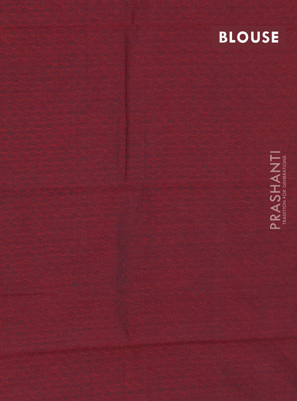 Chettinad cotton saree sunset orange and maroon shade with thread woven buttas and zari woven border