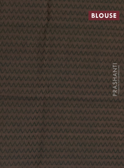 Chettinad cotton saree mustard shade and green shade with thread woven buttas and zari woven border