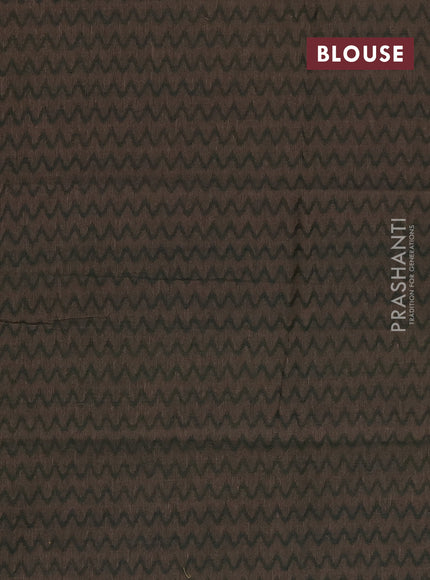 Chettinad cotton saree mustard shade and green shade with thread woven buttas and zari woven border