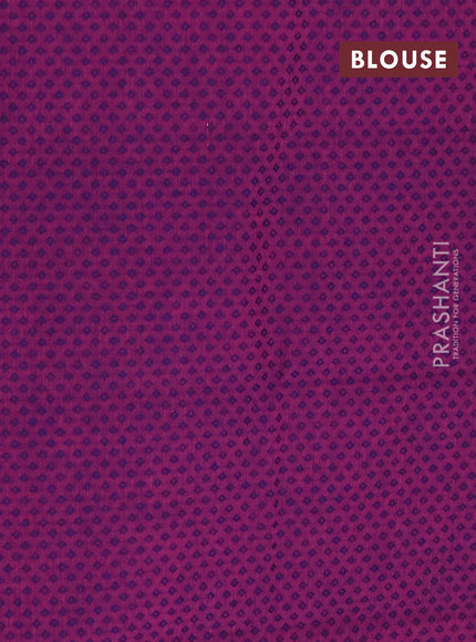 Chettinad cotton saree blue and pink with plain body and zari woven border