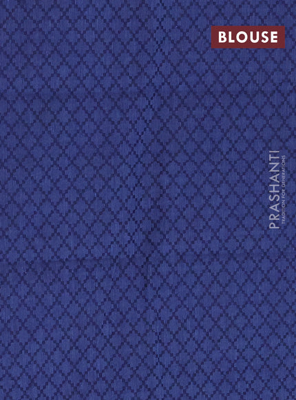 Chettinad cotton saree mehendi green and blue with thread woven buttas and thread woven border