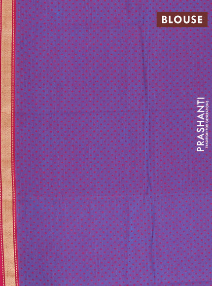 Chettinad cotton saree sunset orange and pink with thread woven buttas and thread woven border