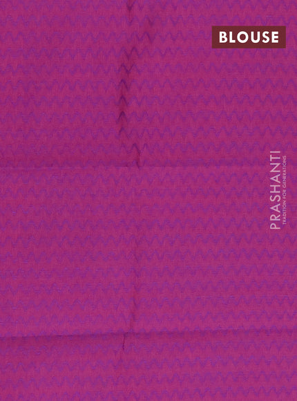 Chettinad cotton saree grey and violet with thread woven buttas and thread woven border