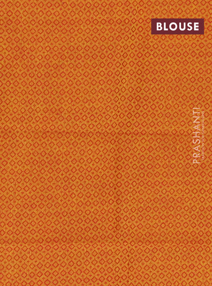 Chettinad cotton saree dual shade of maroon and mustard yellow with thread woven buttas and zari woven border