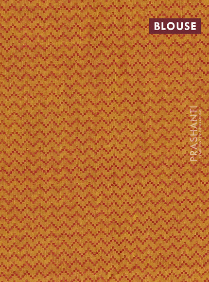 Chettinad cotton saree olive green and mustard yellow with thread woven buttas and zari woven border