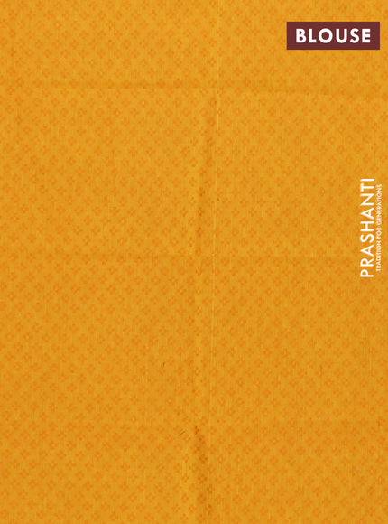 Chettinad cotton saree dark mustard and mustard yellow with thread woven buttas and zari woven border