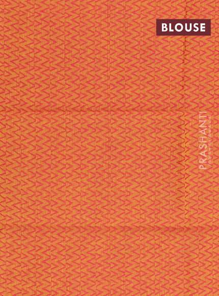 Chettinad cotton saree magenta pink and mustard yellow with thread woven buttas and zari woven border