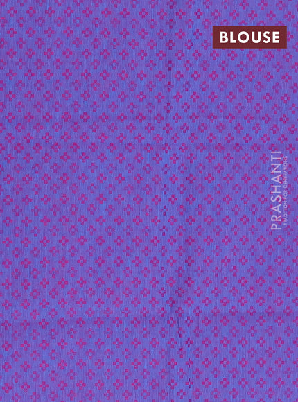 Chettinad cotton saree pink and purple with thread woven buttas and zari woven butta border
