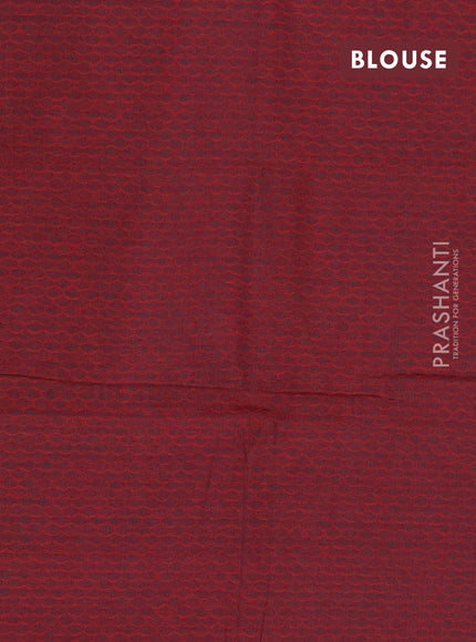 Chettinad cotton saree violet and maroon with allover stripes pattern and temple design rettapet zari woven border