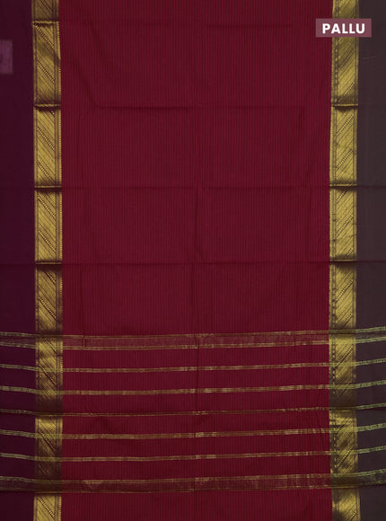 Chettinad cotton saree pink and purple with allover stripes pattern and ganga jamuna border