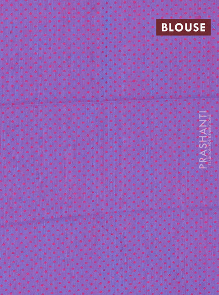 Chettinad cotton saree candy pink and violet with thread woven buttas and temple design zari woven border