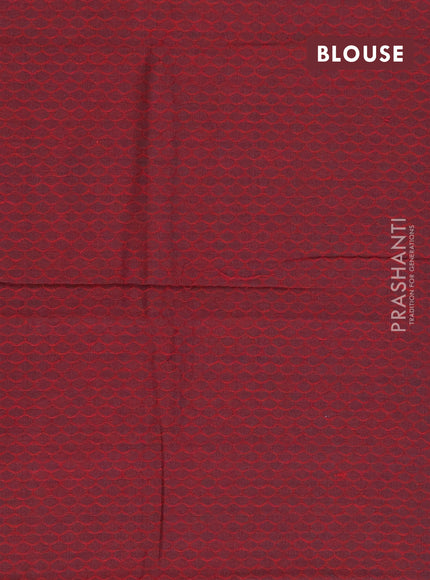 Chettinad cotton saree teal green and maroon with plain body and rettapet zari woven border