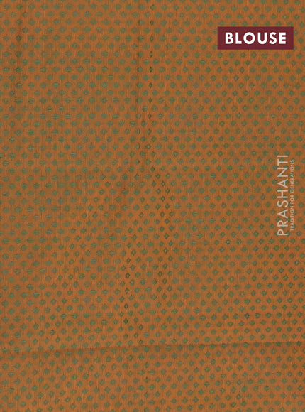 Chettinad cotton saree deep wine and mustard yellow with plain body and long zari woven border