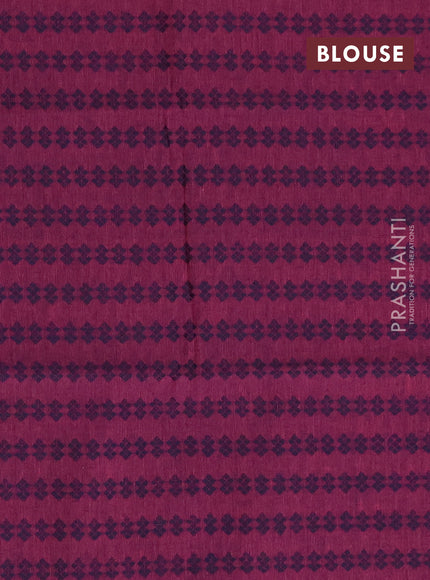 Chettinad cotton saree pink and purple with thread woven buttas and zari woven butta border
