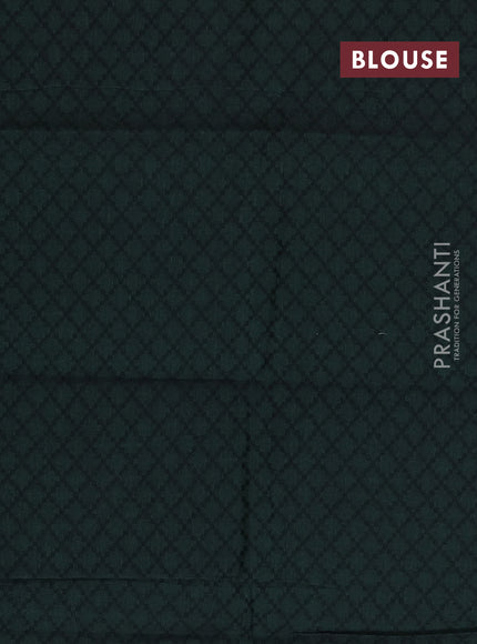 Chettinad cotton saree dual shade of maroon and green with plain body and long zari woven border
