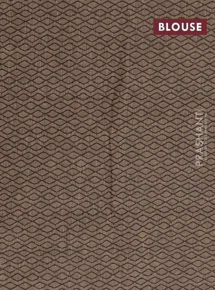 Chettinad cotton saree lemon yellow and black with thread woven buttas and long zari woven border