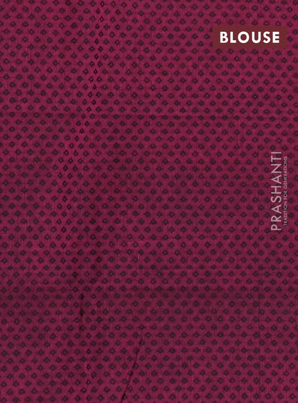 Chettinad cotton saree elaichi green and purple with thread woven buttas and long zari woven border