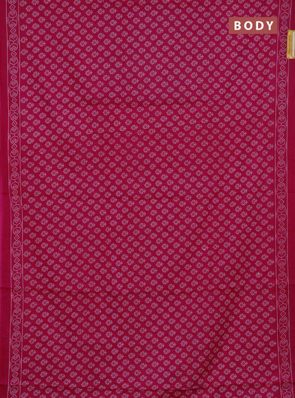 Jaipur cotton saree pink with allover butta prints and printed border