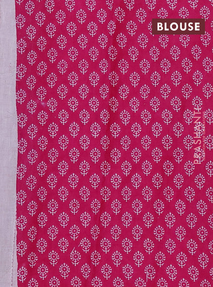 Jaipur cotton saree pink with allover butta prints and printed border