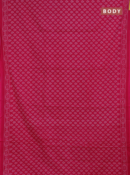 Jaipur cotton saree pink with allover butta prints and printed border