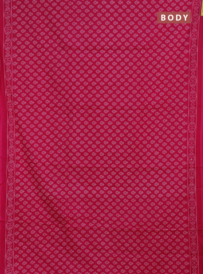 Jaipur cotton saree pink with allover butta prints and printed border
