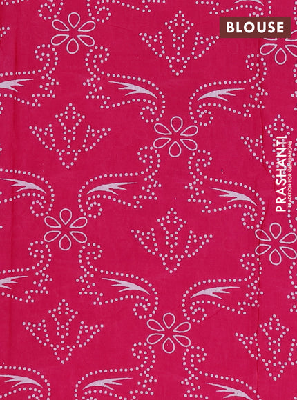 Jaipur cotton saree pink with allover butta prints and printed border