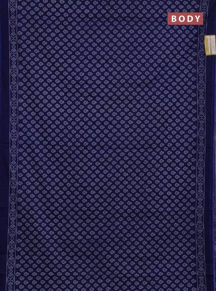Jaipur cotton saree blue with allover butta prints and printed border