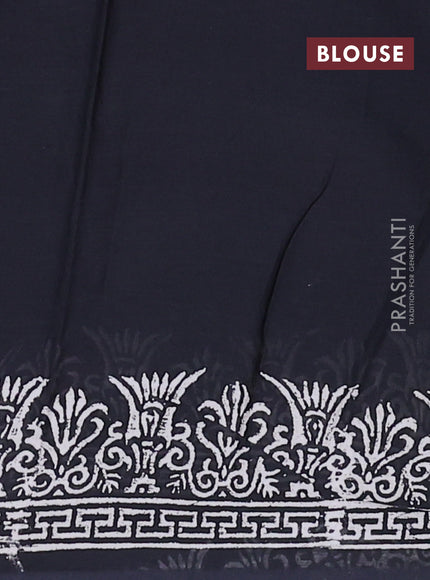Jaipur cotton saree black with butta prints and printed border