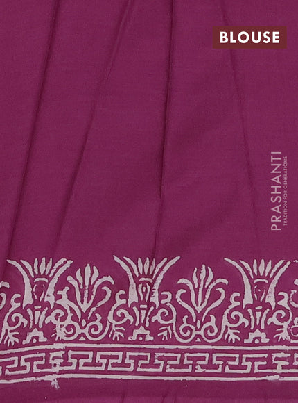 Jaipur cotton saree magenta pink with butta prints and printed border