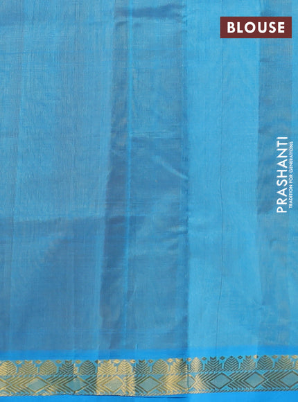 Silk cotton saree mustard yellow and cs blue with plain body and zari woven border