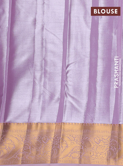 Bangalori tissue silk saree baby pink with allover zari woven brocade weaves and zari woven border