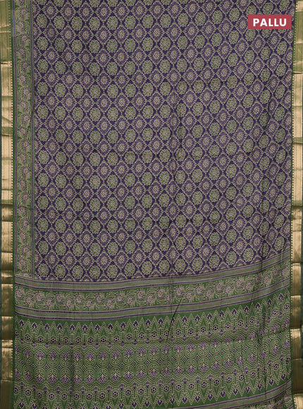 Semi maheshwari cotton saree mustard yellow and maroon with allover prints and zari woven border