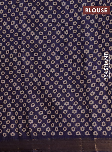 Semi maheshwari cotton saree green and black with allover geometric prints and zari woven border
