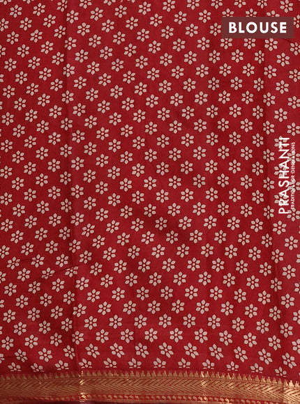 Semi maheshwari cotton saree mustard yellow and maroon with allover butta prints and zari woven border