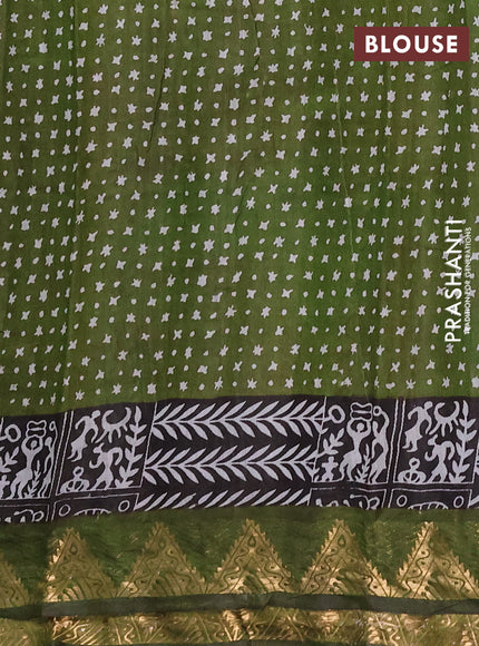 Semi maheshwari cotton saree maroon grey and green with allover geometric prints and zari woven border