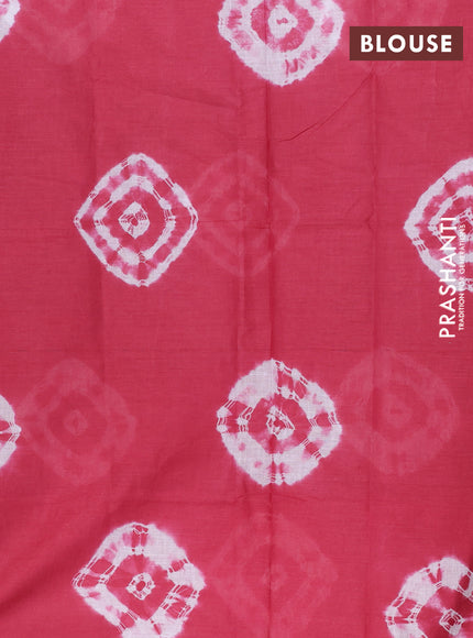 Batik cotton saree multi colour and peach pink with allover prints and batik printed border